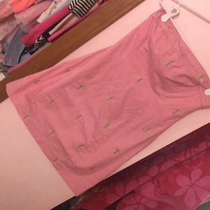 Jcrew dragon fly strapless dress